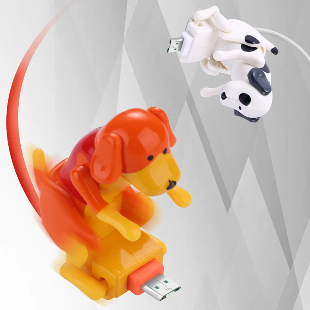 Funny Dog Fast Charger Cable Data Cable For iPhone IOS Android Type-C Mobile Phone Charging Line Prank Gifts Phone Accessories