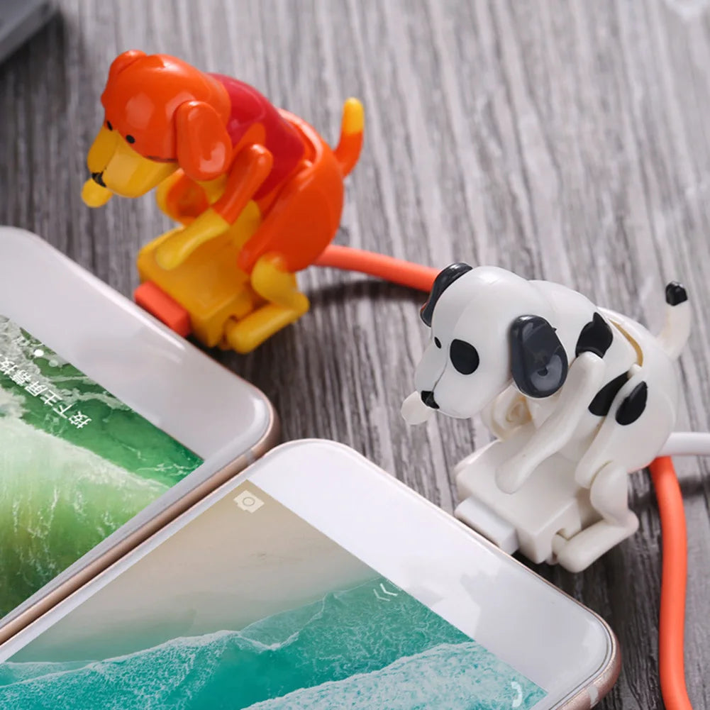 Funny Dog Fast Charger Cable Data Cable For iPhone IOS Android Type-C Mobile Phone Charging Line Prank Gifts Phone Accessories