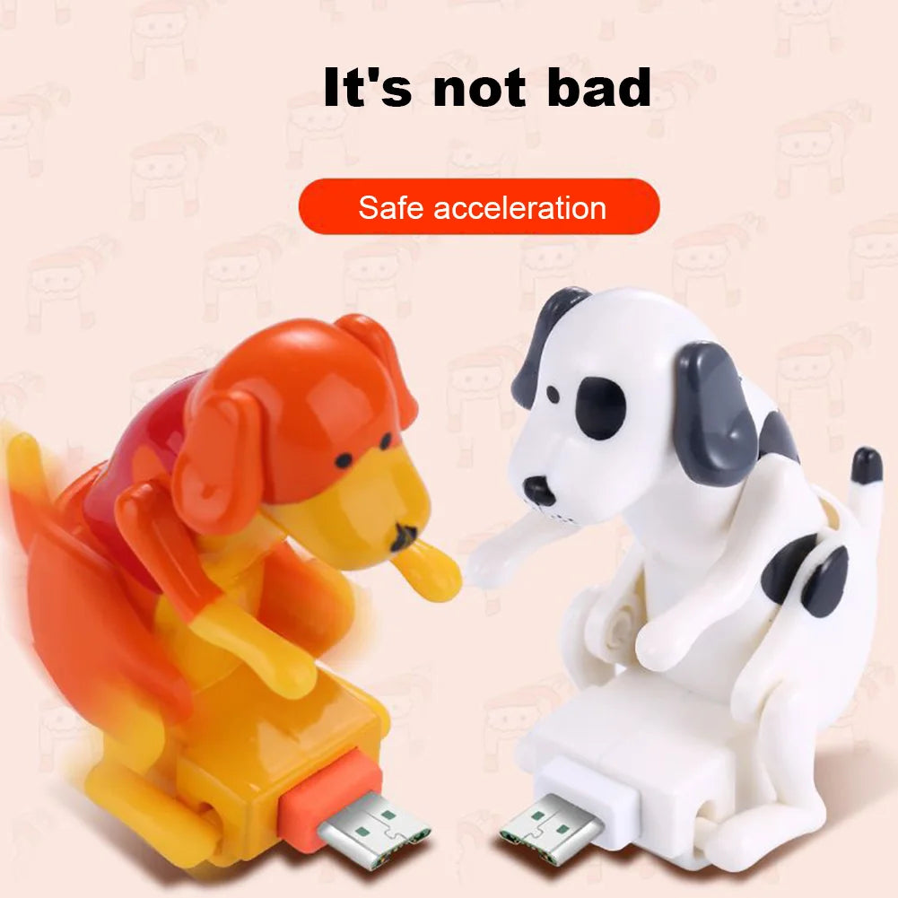 Funny Dog Fast Charger Cable Data Cable For iPhone IOS Android Type-C Mobile Phone Charging Line Prank Gifts Phone Accessories