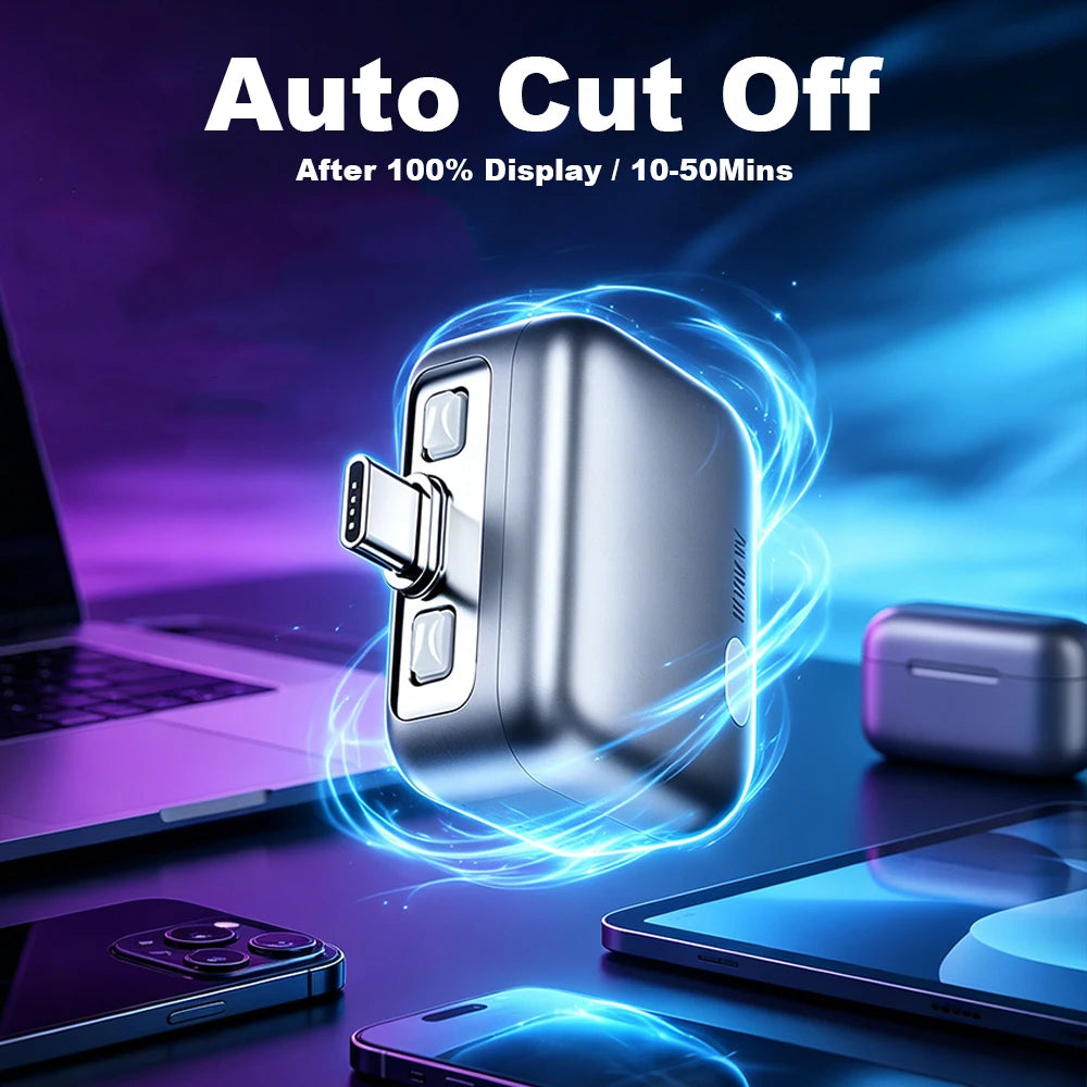 Smart Full Charge Self-Cut Type-C Adapter, Universal Auto Disconnect for Night Charging, Overcharge Prevention Separator